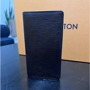 Authentic vintage black epi leather Louis Vuitton long wallet